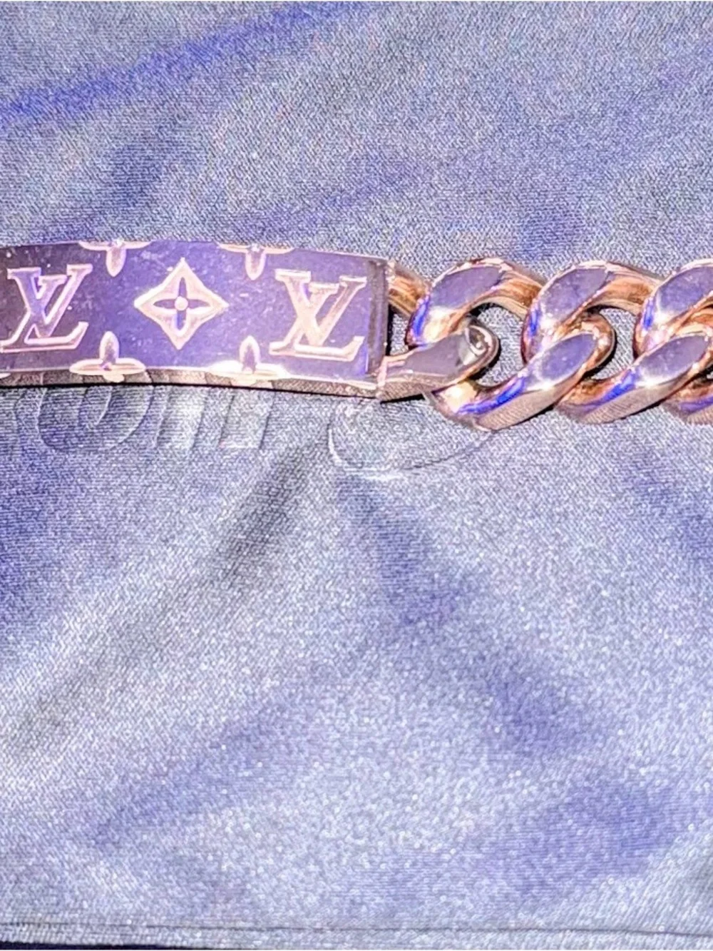New 🔥LV Men’s Rose Gold Chain Link Band stamped made in Italy 🇮🇹
